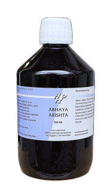 Flasche Abhaya (Haritaki) Arishta Kräutergetränk ayurvedisches Nahrungsergänzungsmittel